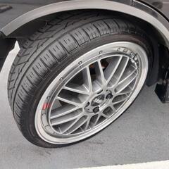 まるでBBS LMに見える シュティッヒレグザスM900 17インチ　5.5J 165/40R17 セット　センターキャップはBBS正規品です　タイヤ山約6部　ガリ傷多少有り　カラーも綺麗なホイールです。の画像