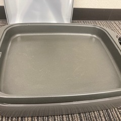 決まりました！再々値下げ！【大きめホットプレート】平面&波型プレート・フタ付き！の画像