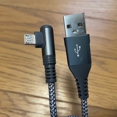 USB micro Bケーブル　L字型　断線しづらいタイプの画像