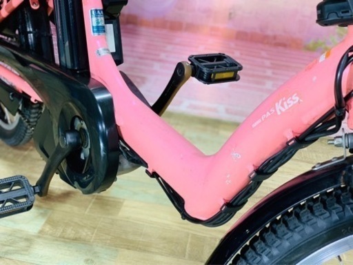 ❸5734子供乗せ電動アシスト自転車YAMAHA 20インチ良好バッテリー