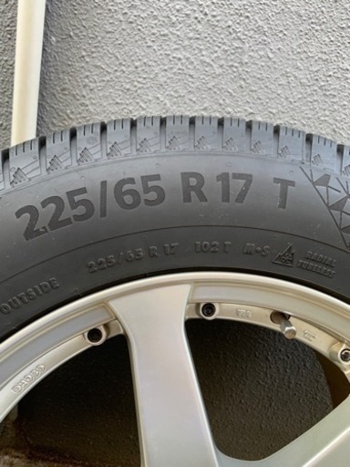 225/65 R17 コンチネンタル スタッドレスタイヤ 21年製 5ZIGENホイール CX-5 エクストレイル等