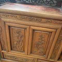 【受付終了】飾り棚　収納家具　昭和レトロ　和家具の画像