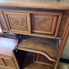【受付終了】飾り棚　収納家具　昭和レトロ　和家具の画像