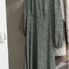 グリーンワンピース　ヴィンテージ風