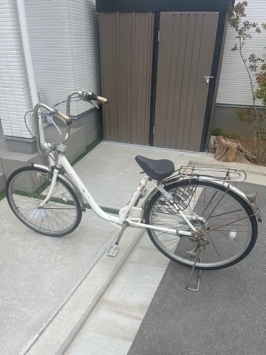 自転車　26インチ　子供　白