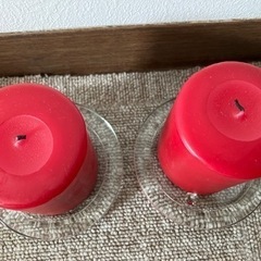 フライングタイガー　キャンドル ロウソク キャンドル置き ガラス製 2セットの画像