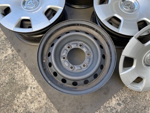 H1013-2）200系ハイエース純正15インチスチール中古4本セット！スタッドレス用に