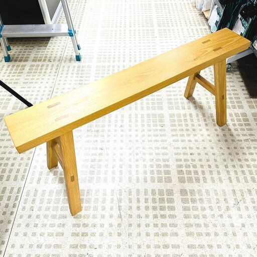 2/2【ジモティ特別価格】無印良品 ベンチ 木製 オーク無垢材 インテリア