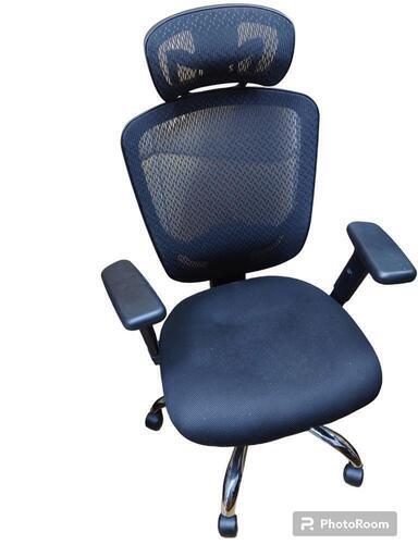 【売り切れ】ドウシシャ　ヘッドレスト付メッシュチェア　マリウス　MHMC