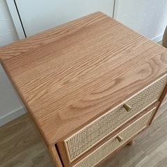 韓国家具　ラタンサイドテーブルの画像