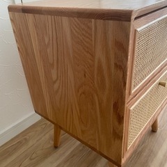 韓国家具　ラタンサイドテーブルの画像