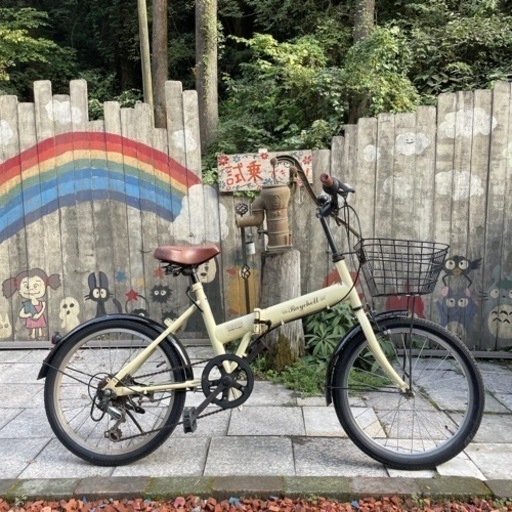 折りたたみ自転車 20インチ 折り畳み サンドベージュ フレーム2重 【3857】折り畳み　20インチ　6,100円（防犯・税込）