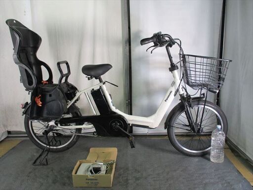 Ｄ74　★整備済み　中古電動自転車　Panasonic　ギュットアニーズ　ホワイト★【20インチ　8.9Ah新品バッテリー】