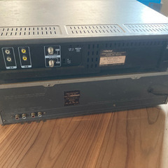 ビクター　ビデオデッキ　& ダブルカセットデッキ　HR-D30 KD-W5 通電確認済みの画像