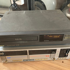 ビクター　ビデオデッキ　& ダブルカセットデッキ　HR-D30 KD-W5 通電確認済みの画像