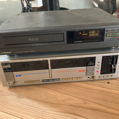 ビクター　ビデオデッキ　& ダブルカセットデッキ　HR-D30 KD-W5 通電確認済みの画像