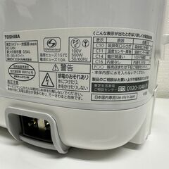 TOSHIBA 東芝　IHジャー炊飯器　RC-5XN 0.54L ホワイト　2021年製の画像