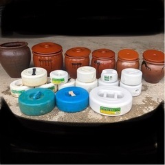 漬物石 壺 ツボ 漬物容器 丸壺 蓋付き 陶器 樽 丸かめ 梅干し 味噌 らっきょう かめの画像