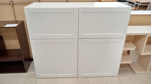 特別値引き★ジモティ割あり★  収納棚 白 H103×D42×W120 クリーニング済み TJ2355