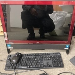 NECデスクトップパソコン　VN770/H レッド　一体型　Wi...