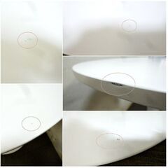 一人用　ラウンドテーブル＆チェアセット　直径60㎝　ホワイト　ナチュラル　北欧イス　おしゃれ　丸型　円形　カフェテーブル　ダイニングの画像