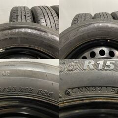 【BS ECOPIA EX20C 185/65R15】夏タイヤ【スチールホイール 15インチ 5.5J4HPCD100】ハブ径54mm　(MTR85) の画像