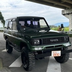 ランドクルーザープラド78✨1KZ オールペイント　サンルーフ　リフトアップ　ナルディーステアリングの画像