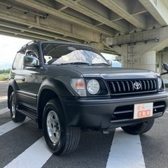 ランドクルーザープラド90ショートAT✨オールペイント　ミディアムグレー　チッピング塗装　プロによる塗装です👍🏾の画像