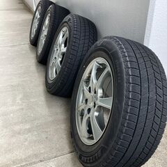 195/65　R15　オフセット+50　ピッチ114.3　５穴（ブリジストン　ブリザックVR3）ホイル&スタッドレス4本セット　取りに来てくれる方のみ