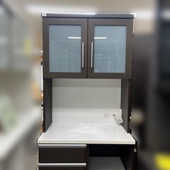 J2761 美品 NITORI ニトリ KRISNA クリスナ キッチンボード 食器棚 キッチン収納　クリーニング済み の画像