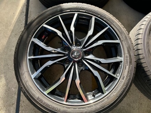 タイヤホイールWEDS LEONIS LV 17x6.5J 114.3/5H +53 215/45R17 ヨコハマブルーアースGT  セレナ　ヴォクシー ノア ステップワゴン アクセラ