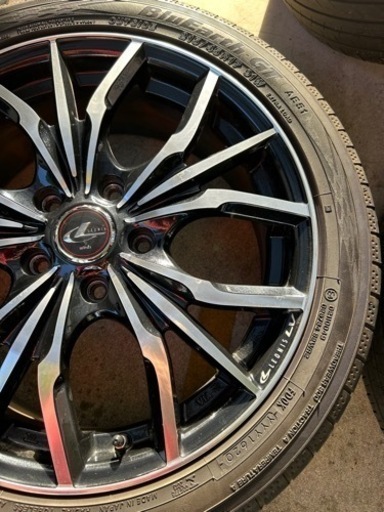 タイヤホイールWEDS LEONIS LV 17x6.5J 114.3/5H +53 215/45R17 ヨコハマブルーアースGT  セレナ　ヴォクシー ノア ステップワゴン アクセラ