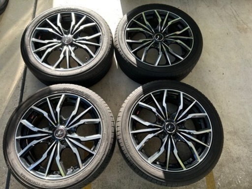 タイヤホイールWEDS LEONIS LV 17x6.5J 114.3/5H +53 215/45R17 ヨコハマブルーアースGT  セレナ　ヴォクシー ノア ステップワゴン アクセラ