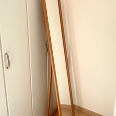 【取引終了】★ミラー 姿見 154 x 33cm 木製フレームの画像