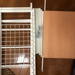 (お引取確定)冷蔵庫ラック 3段収納 ホワイトの画像