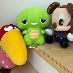 【受け渡し決定済み】ぬいぐるみ ミッキー ガチャピン キョロちゃん