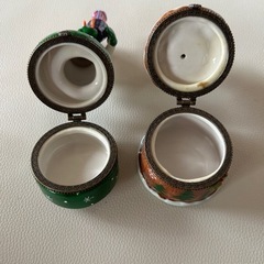 クリスマス飾り　置物　小物入れ　スノーマンセットの画像