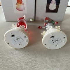 クリスマス　飾り　置物　サンタ　スノーマンセットの画像