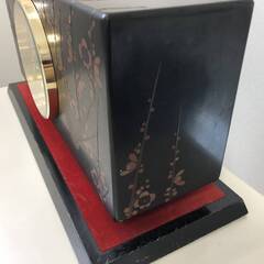 ▼0円あげます！【SEIKO　置時計　セコトロン　水晶時計　昭和レトロ 動作品　インテリア雑貨 和風 和室  梅柄　QZ716】（NF230618）Zi-508-13Wの画像