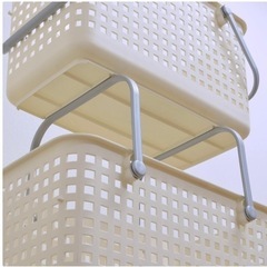 洗濯カゴ　3段　キャスター付きの画像