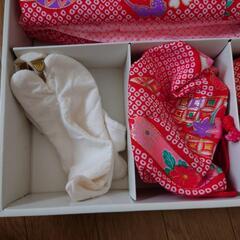 七五三　3歳　被布着物お草履一式　セットの画像