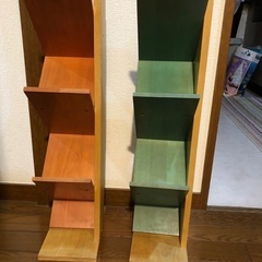 木製CD、DVDラック　2個セットの画像