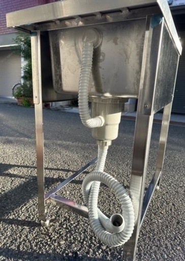 業務用 1槽シンク 特注品 幅450×奥750×高さ845(mm) 流し台 一層 一槽 キッチン 手洗い場 厨房機器 1層シンク 大阪