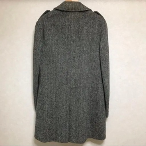 ✨ビンテージ 英国製 ハリスツイード ST MICHAEL ウールコート HARRIS TWEED（ハリスツイード） 古着 チェック柄 ウールロングコート