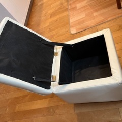 収納付き　オットマン　スツール　イスの画像
