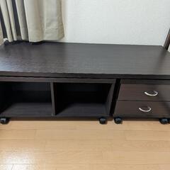 【年末値下げ】ローデスク 棚 引き出し テレビ台 家具 (W)1...