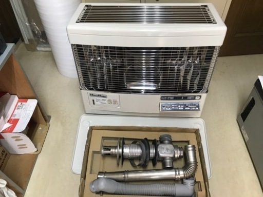 購入者様と打合せ中！ＦＦ式床暖房ストーブ完動品2013年製