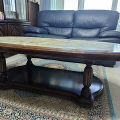 大理石調センターテーブル　値下げしましたの画像