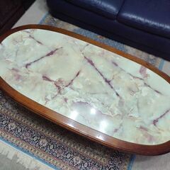 大理石調センターテーブル　値下げしましたの画像