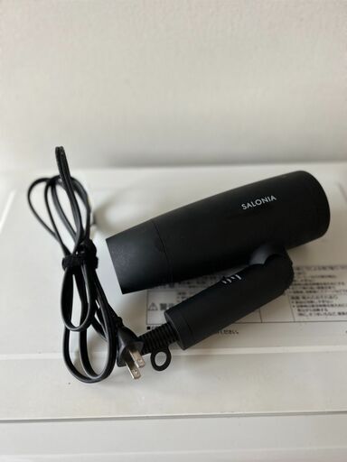 SALONIA サロニア | スピーディーイオン ドライヤー 【ブラック】 ヘアドライヤー 大風量 速乾 軽量 マイナスイオン SL-013BK